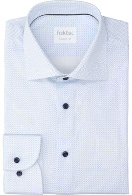Wit katoenen hemd ( regular fit) met details en extra lange mouwen Fakts