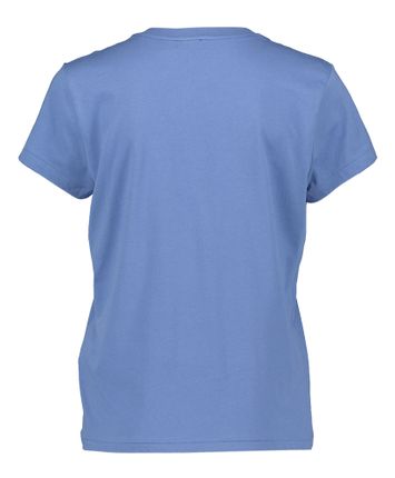 Blauwe y-shirt met geel merklogo Ralph Lauren 