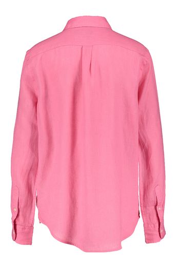 Fuschia roze linnen bloes Ralph Lauren 