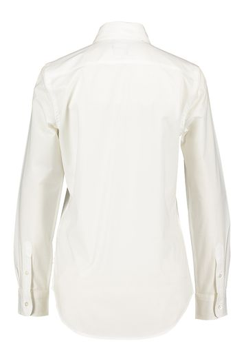 Witte katoenen bloes met blauw merklogo Ralph Lauren 