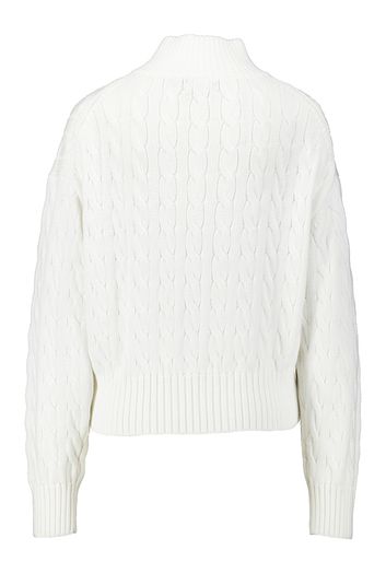 Witte trui met kabel en korte rits Ralph Lauren 