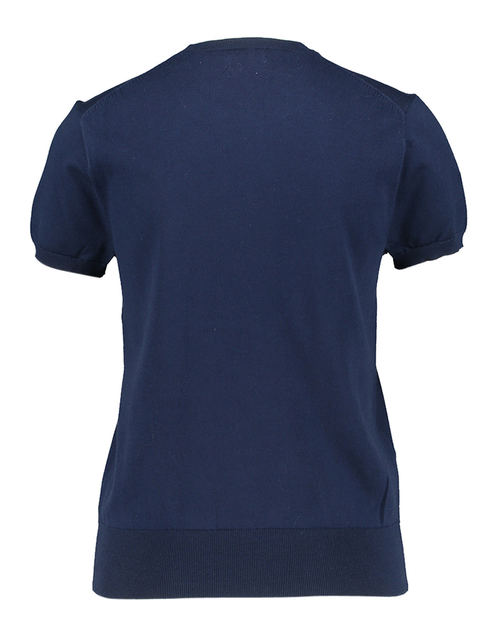 Donkerblauwe pull met korte mouwen Ralph Lauren