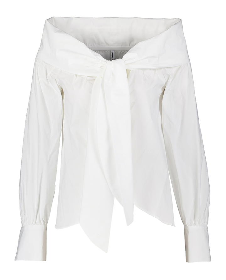 Witte katoenen off schoulder bloes Liviana Conti