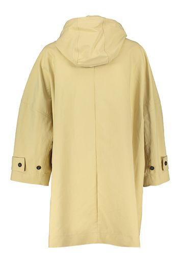 Beige oversized parka met spit aan beide kanten Liviana Conti
