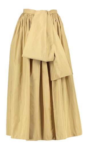 Beige rok met split vooraan en zakken Liviana Conti