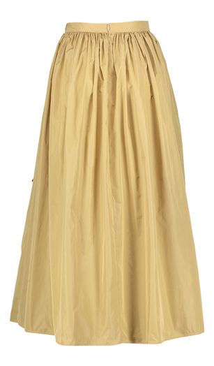 Beige rok met split vooraan en zakken Liviana Conti