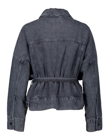 Grijze oversized jeans jacket Liviana Conti