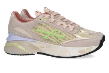 Multicolor sneakers met lime groen detail Moerund Premiata