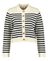 Ecru cardigan met blauwe strepen Pam Grace & Mila 