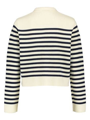 Ecru cardigan met blauwe strepen Pam Grace & Mila 