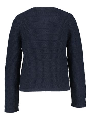Donkerblauwe gebreide gilet met gouden knopen Paca Grace & Mila 
