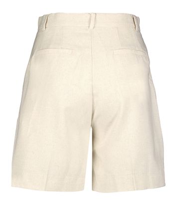 Beige linnen short met bandplooi Pastel Grace & Mila 