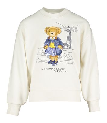 Ecru trui met beer Ralph Lauren 