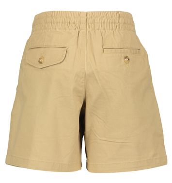 Beige short met blauw merklogo Ralph Lauren