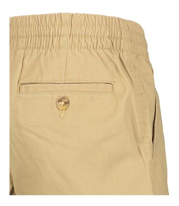 Beige short met blauw merklogo Ralph Lauren