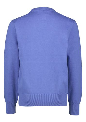 Blauwe trui met oranje merklogo Ralph Lauren 