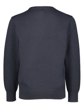 Donkerblauwe trui met rood merklogo Ralph Lauren 