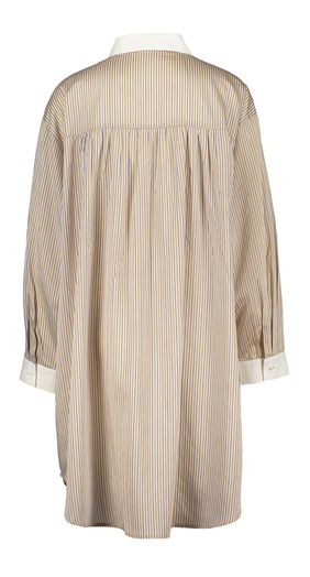 Beige oversized hemdjurk met blauwe strepen Luane FRNCH 