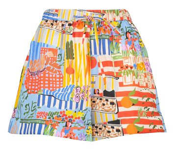 Multicolor short met print Annea Frnch