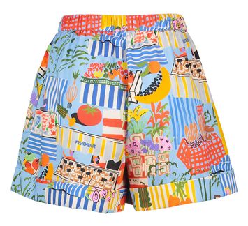Multicolor short met print Annea Frnch