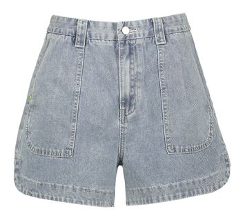 Blauwse oversized jeansshort met hoge taille Pascalie FRNCH 