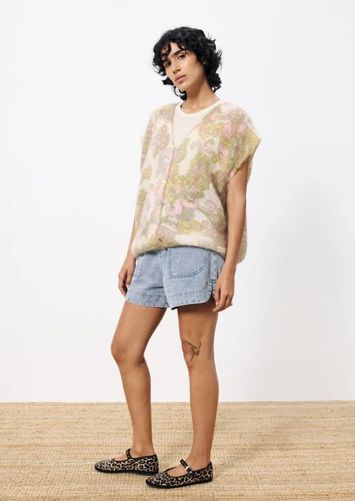 Blauwse oversized jeansshort met hoge taille Pascalie FRNCH 
