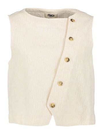 Beige mouwloze top met knopen Pamphilia FRNCH
