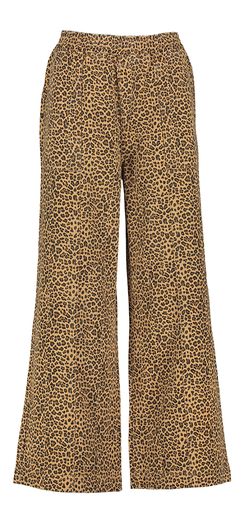 Bruinkleurige katoenen broek in dierenprint Cherin FRNCH