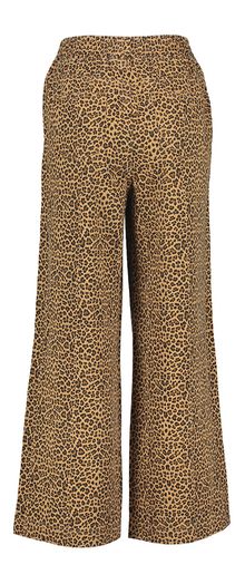 Bruinkleurige katoenen broek in dierenprint Cherin FRNCH
