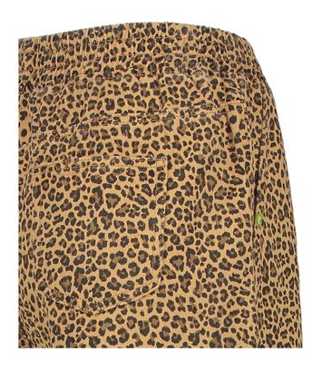 Bruinkleurige katoenen broek in dierenprint Cherin FRNCH