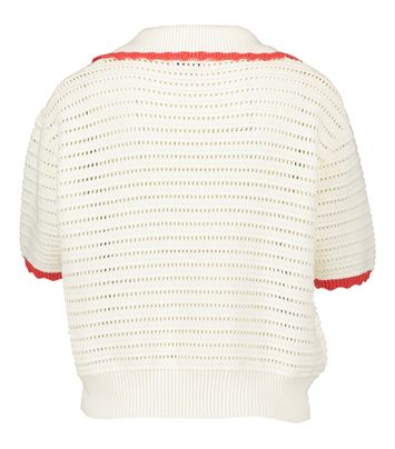 Creme polo met korte mouwen Caina Frnch 