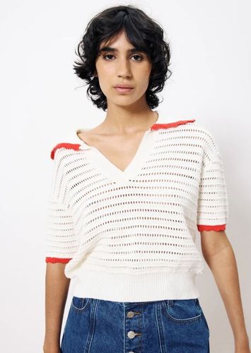 Creme polo met korte mouwen Caina Frnch 