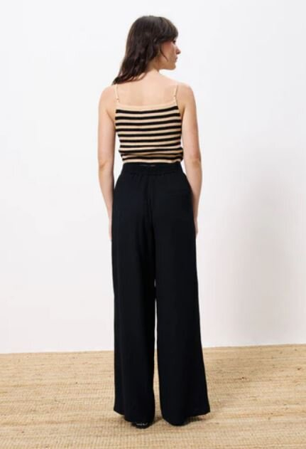 Beige zwart gestreepte top Ninette FRNCH