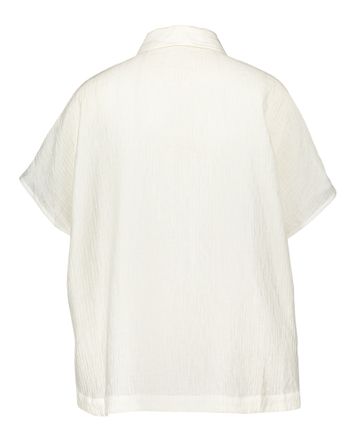 Witte oversized bloes in kreukstof Abiba FRNCH 