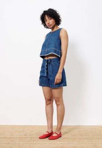 Blue jean jeans top Dafne Frnch 