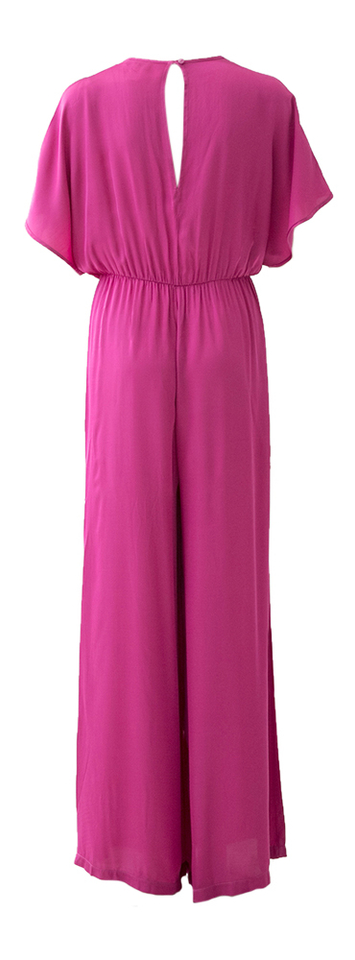 Roze soepelvallende jumpsuit Isana Frnch 