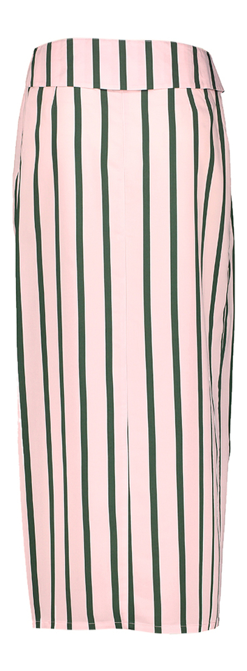 Lichtroze rok met groene strepen en split vooraan Sonora March 23