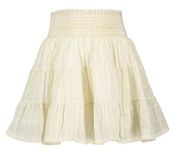 Beige korte rok met gouden glitterdraad  Hyacint Bellerose