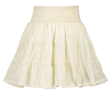 Beige korte rok met gouden glitterdraad  Hyacint Bellerose