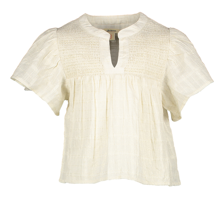 Beige bloes met gouden glitterdraad Hanoii Bellerose