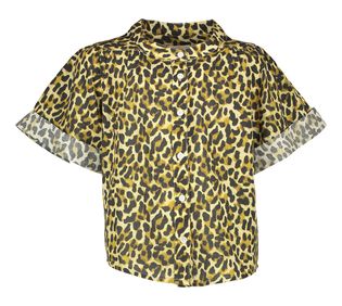 Bellerose Wijdvallende bloes in dierenprint Hopsa
