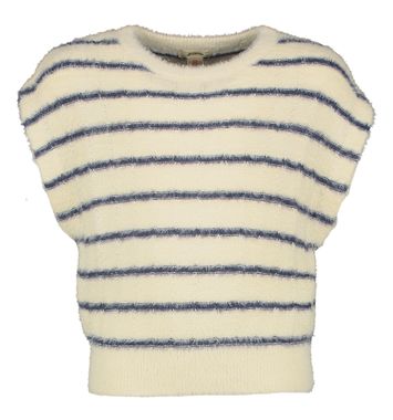 Beige debardeur met blauwe strepen Gollo Bellerose 