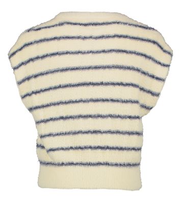Beige debardeur met blauwe strepen Gollo Bellerose 