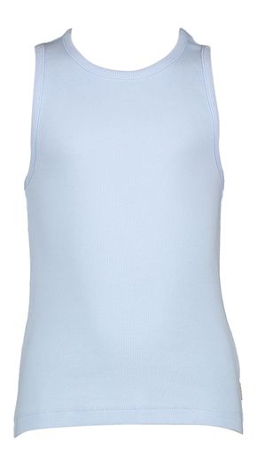 Blauwe top in ribbelstof Famu Bellerose