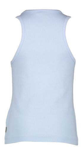 Blauwe top in ribbelstof Famu Bellerose
