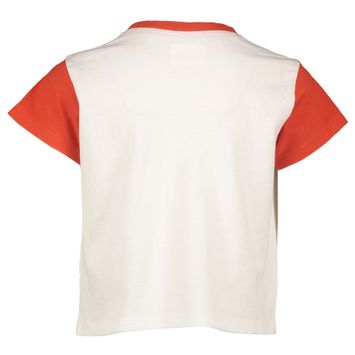 Witte t-shirt met rood detail stay cool Bellerose girls