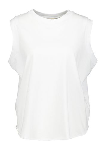 Witte katoenen top met ronde hals Vamuc Bellerose