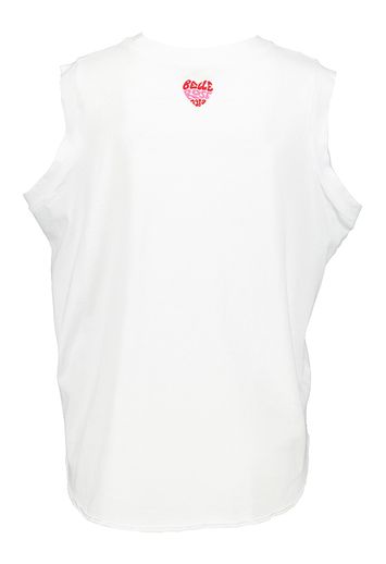 Witte katoenen top met ronde hals Vamuc Bellerose