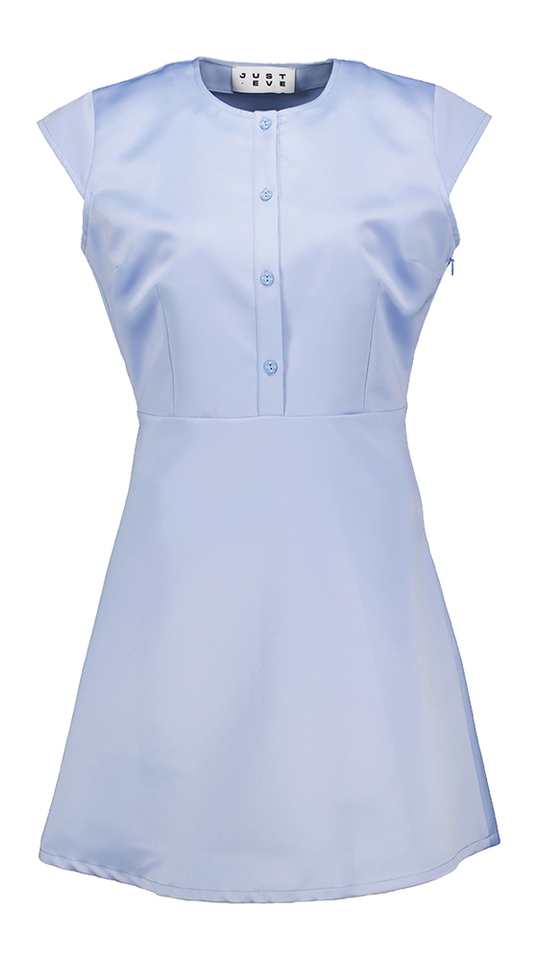 Blauwe geklede jurk  Cathy Just Eve 