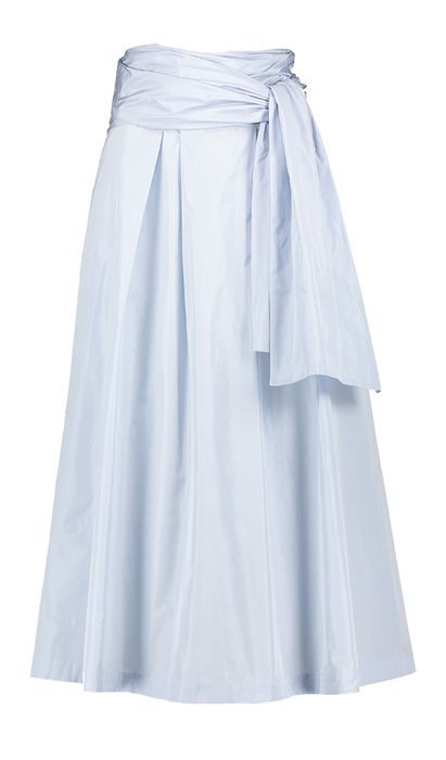 Lichtblauwe uitlopende rok met knoop detail Sonar Just Eve